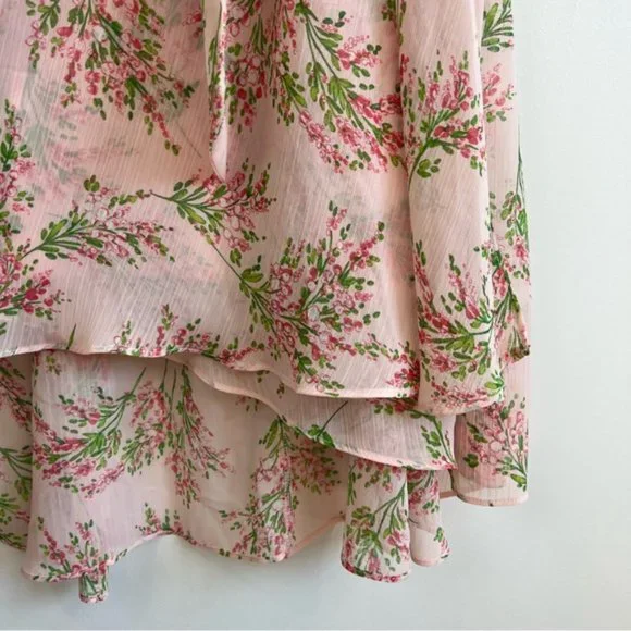 Tommy Hilfiger Chapan Bouquet Chiffon Midi Dress Size 12 NWT Pink Floral - Picture 7 of 16